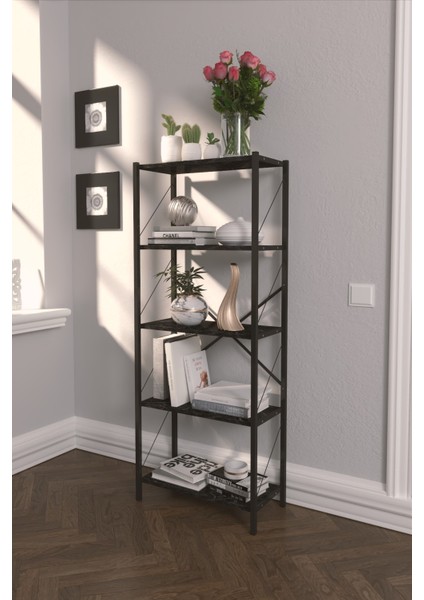 Dekoratif 5 Raflı Kitaplık 150 x 60