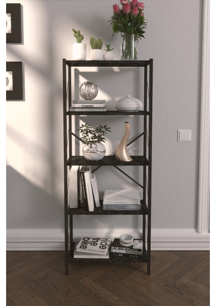 Dekoratif 5 Raflı Kitaplık 150 x 60
