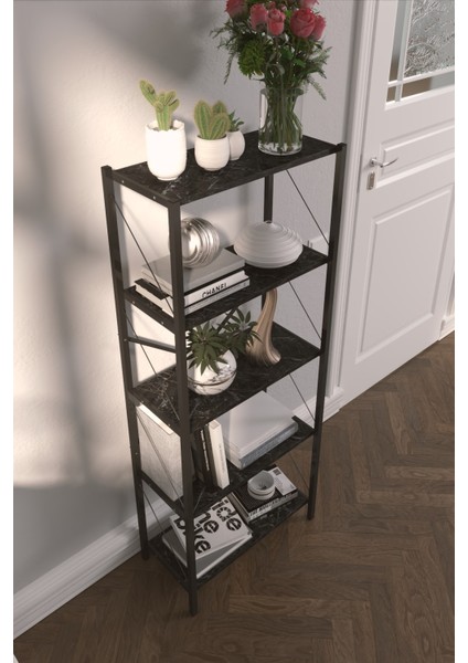 Dekoratif 5 Raflı Kitaplık 150 x 60