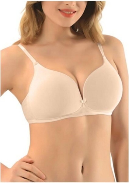 Kadın Desteksiz Üçgen Kaplı Sütyen Ten Rengi
