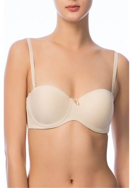 Mikro Dolgulu Destekli Straplez Bayan Sütyen