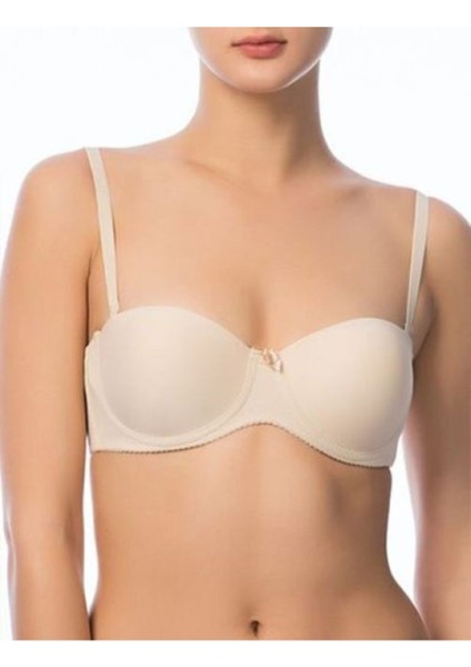 Mikro Dolgulu Destekli Straplez Bayan Sütyen