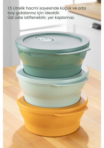 3lü 1,5 Litre Klipsli Kapaklı Saklama Kabı fiyatları