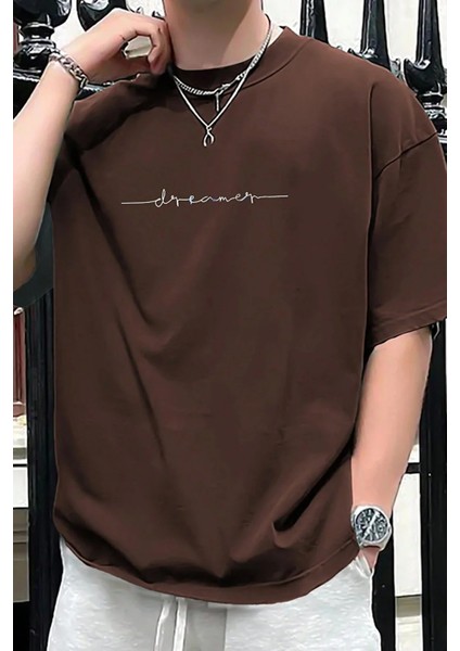 Only Trendwear Erkek Dreamer Baskılı Oversize Tshirt