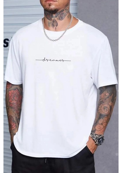 Only Trendwear Erkek Dreamer Baskılı Oversize Tshirt