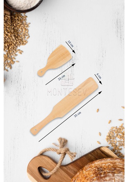 Zambak Serisi Ahşap Hamur Açma Oklavası Merdanesi Börek Seti 4 Lü Set Echo7 fiyatları