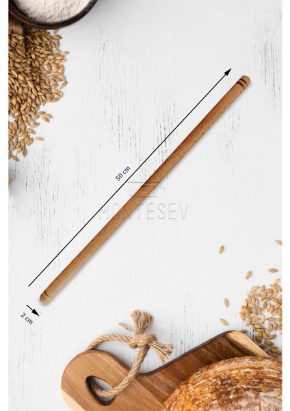 Zambak Serisi Ahşap Hamur Açma Oklavası Merdanesi Börek Seti 4 Lü Set Echo7 fırsatları