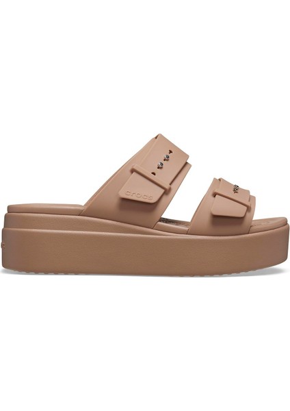 Brooklyn Buckle Low Wedge Kadın Terlik 207431-2Q9 Latte