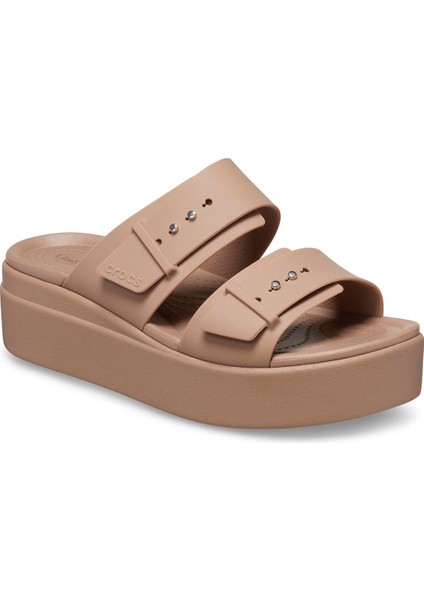 Brooklyn Buckle Low Wedge Kadın Terlik 207431-2Q9 Latte fiyatları