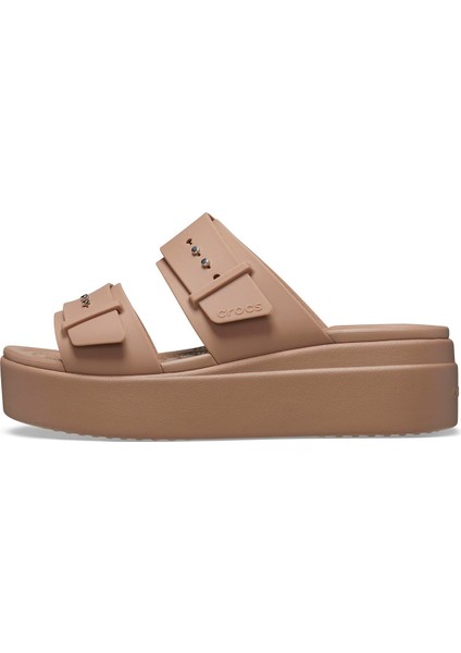 Brooklyn Buckle Low Wedge Kadın Terlik 207431-2Q9 Latte modelleri