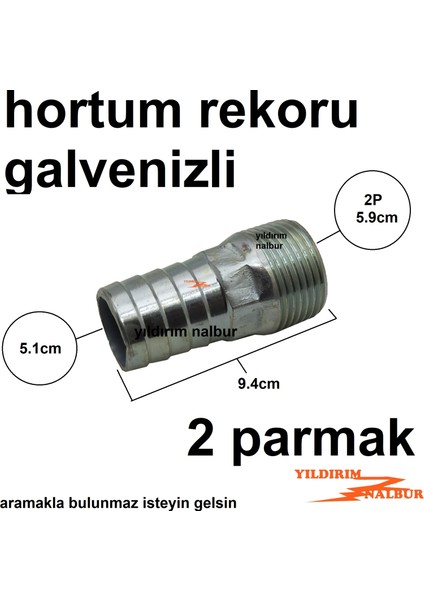 Galvenizli Hortum Rekoru 2p Su Deposu Rekoru 2 Parmak