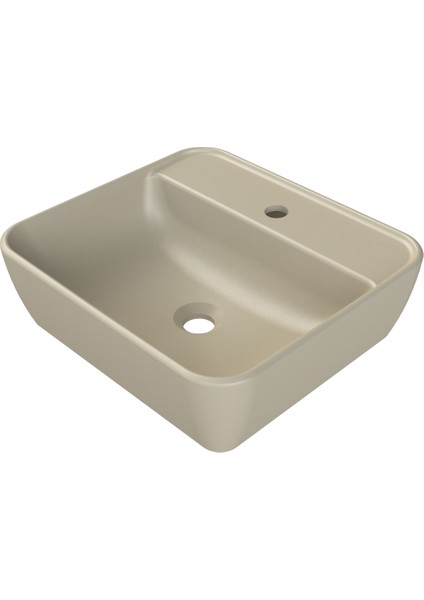Mat Kapuçino One 46X42 cm Lavabo ( Batarya Delikli )