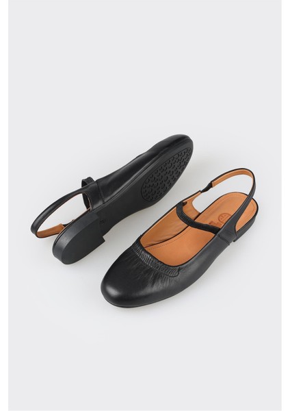 Siyah Deri Kadın Babet modelleri