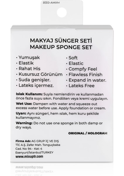 Mixup! Make Up Makyaj Süngeri 2 Li