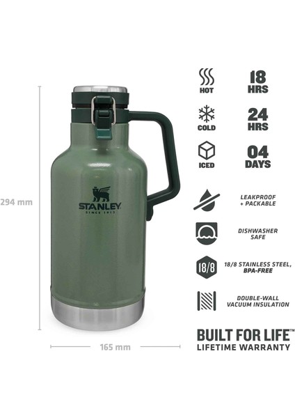 Klasik Vakumlu Termos 1.9 Lt - Hammertone Green fırsatları