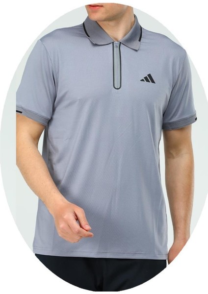 Adidas EF-4204 Erkek Polyester Mesh Polo Yaka T-Shirt