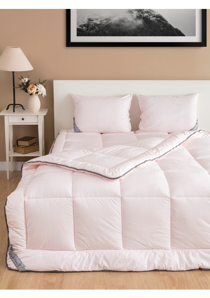 Saf Bambu Hipoalerjenik Çift Kişilik Yorgan Pembe indirimleri