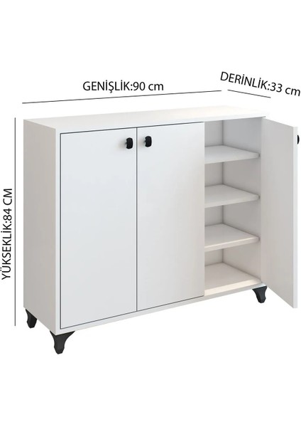Konak 3 Kapaklı Ayakkabılık Çok Amaçlı 3 Kapaklı Dolap modelleri