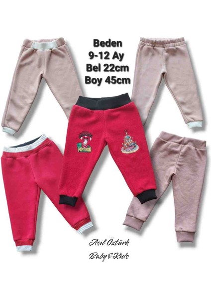 Tekli Kız Erkek Bebek Çocuk Kışlık Içi Şardonlu Polar Alt Eşofman fiyatları