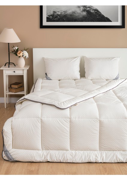 Saf Bambu Hipoalerjenik Çift Kişilik Yorgan Krem indirimleri