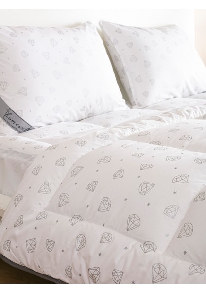 Saf Bambu Hipoalerjenik Çift Kişilik Yorgan Diamond Elmas Desen