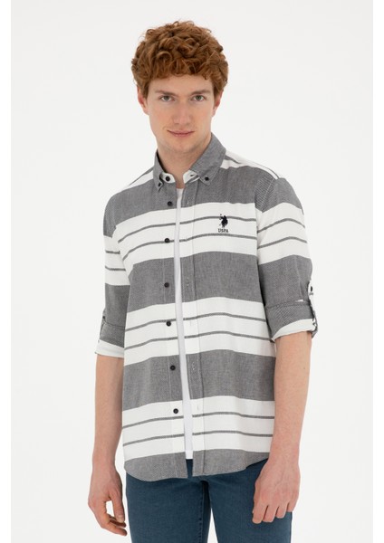 Erkek Lacivert Gömlek Desenli 50283760-VR033