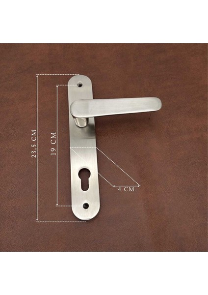 Kaira Inox Zamak Aynalı Yale Çelik Kapı Kolu Sağ Basar Tek Yön