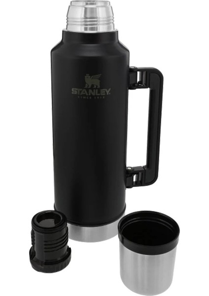 Klasik Vakumlu Paslanmaz Çelik Termos 1.9 Lt - Matte Black Pebble