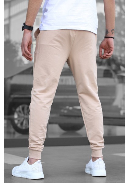 Bej Paçası Lastikli Erkek Eşofman 4821 modelleri