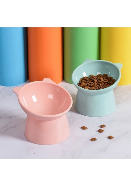 Kırmızı Stil Pet Besleme Kasesi 45 ° Boyun Koruyucu Kedi Kase Yüksek Ayak Devrilmeye Karşı Kedi Kase Kedi Köpek Maması Su Kasesi Binaural Pet Besleme Fincan (Yurt Dışından) fiyatları