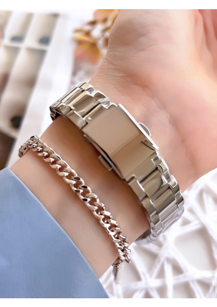 Gümüş Renk Kararmaz Renk Atmaz 3 Atm Su Geçirmez Özel Tasarım Kadın Kol Saati EFL21126A modelleri