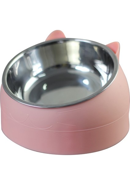 Pembe Tarzı 400 ml Kedi Malzemeleri Kaymaz Kedi Köpek Kase 15 Derece Eğimli Koruma Boyun Köpek Kediler Besleyici Crashworthiness Base Pet Bowl (Yurt Dışından)