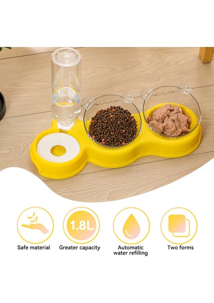 Mor A Stili Pet Kedi Kase 3'ü 1 Arada Otomatik Besleyici Köpek Kedi Maması Kasesi Su Çeşmesi ile Çift Kase Içme Yükseltilmiş Stand Bulaşık Kaseleri Kediler Için (Yurt Dışından) fırsatları