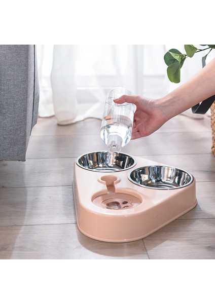Stil B-Koyu Mavi Stil 3'ü 1 Arada Köpek Kedi Maması Şişesi ile Otomatik Içme Çeşmesi Pet Kedi Paslanmaz Çelik 3 Kase Otomatik Besleyici Evcil Hayvan Malzemeleri (Yurt Dışından) fırsatları