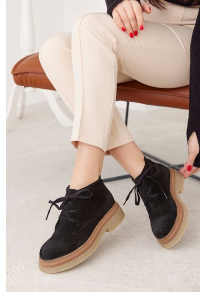 Marcela Siyah Süet Deri Kadın Bot fiyatları