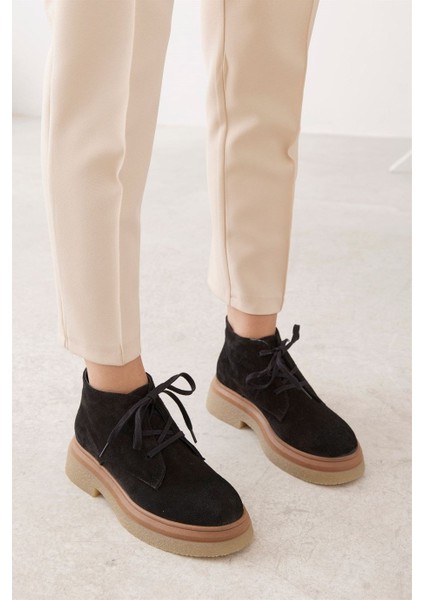 Marcela Siyah Süet Deri Kadın Bot fırsatları