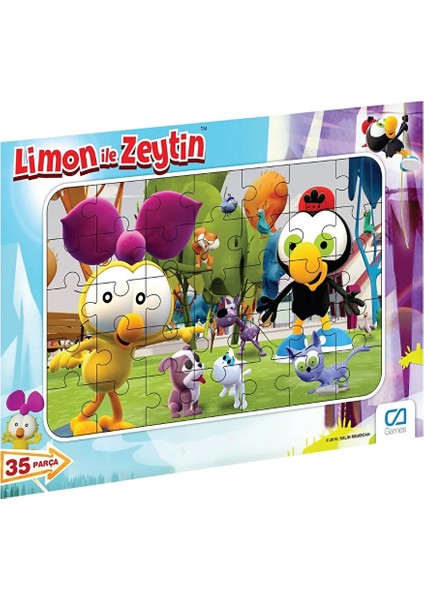 Ca Games Limon ile Zeytin Lisanslı 35 Parça Çerçeveli 34X24CM Çocuk Puzzle Yapboz Serisi