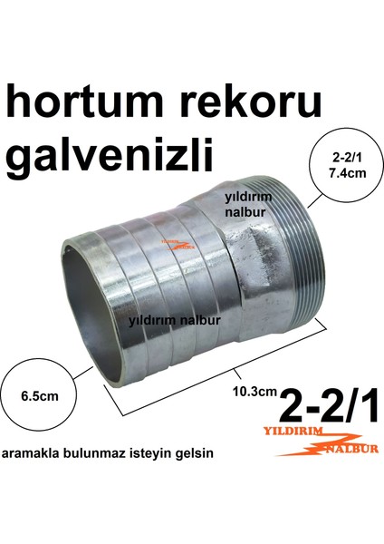 Galvenizli Hortum Rekoru 2-2/1 Su Deposu Rekoru 2.5 Parmak