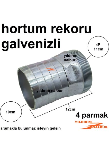 Galvenizli Hortum Rekoru 4p Su Deposu Rekoru 4 Parmak