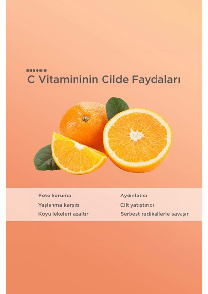 Vitamin C Glow Serum- C Vitaminli Aydınlatıcı Serum/%10 Askorbik Asit /Leke Giderici 30ml