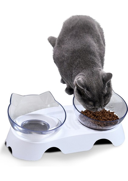 Beyaz Stil Kaymaz Çift Kedi Kase Köpek Kase Yükseltilmiş Standlı Evcil Hayvan Malzemeleri Kedi Su Kasesi Kedi Mama Kaseleri Köpek Besleyici Için (Yurt Dışından) modelleri