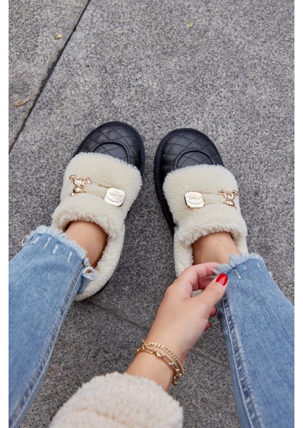 Winter Teddy Siyah Hakiki Deri Yünlü Kadın Bot indirimleri