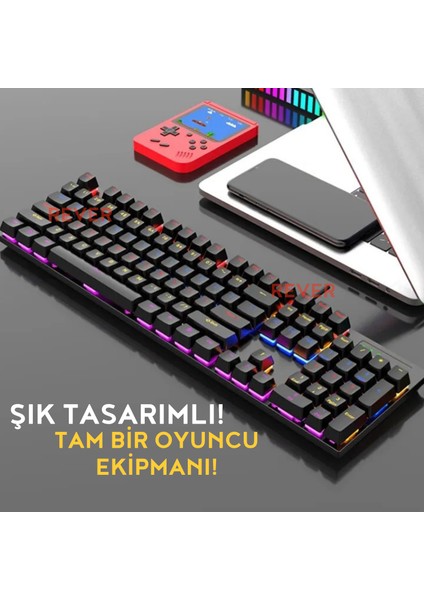 BLUE Switch Mekanik Gaming Oyuncu Klavyesi Colorfull Rgb Işıklı