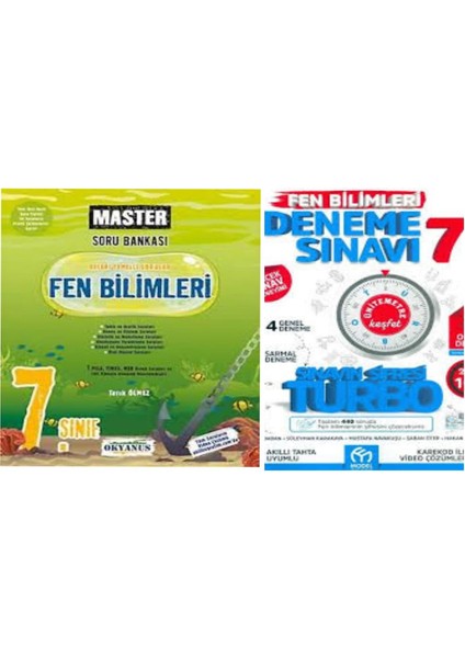 7. Sınıf Master Fen Bilimleri Soru Bankası ve Turbo Fen Bilimleri Deneme