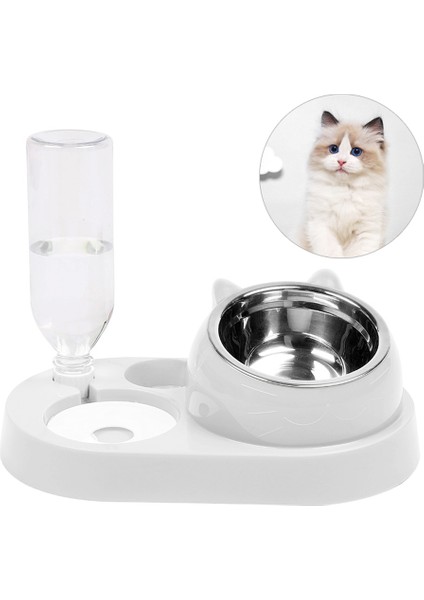Beyaz1 Stili 500ML Pet Kase Otomatik Besleyici Köpek Kedi Maması Tencere Su Sebili Evcil Hayvan Malzemeleri Suministros Para Perros (Yurt Dışından)