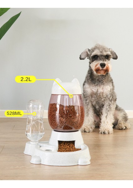 Shanhua Shop Mavi Stil 2l 2.2l Pet Köpek Kedi Köpekler Için Otomatik Besleyici Kase Içme Suyu 528ML Şişe Yavru Kedi Kaseler Yavaş Gıda Besleme Konteyner Malzemeleri (Yurt Dışından)