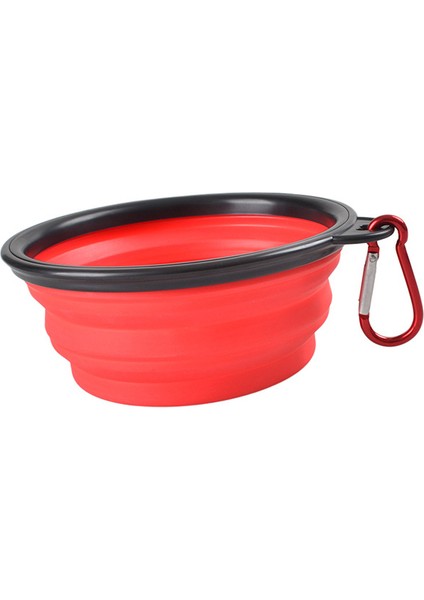 Kırmızı Stil 350 ml L Pet Köpek Büyük Katlanabilir Kedi Katlanır Silikon Kase Açık Seyahat Taşınabilir Köpek Maması Konteyner Besleyici Çanak Su Haznesi (Yurt Dışından)