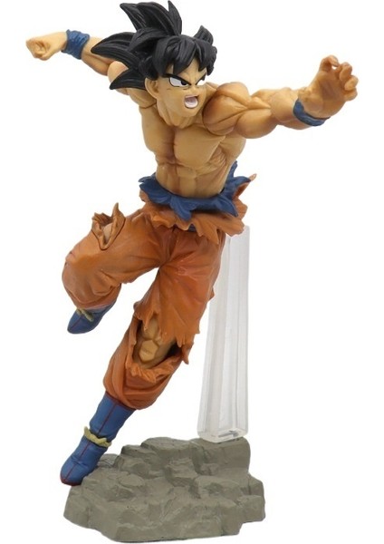 Troy Mitchel Dragon Ball Sun Wukong, Çevresel Süsleri Sallayan Animasyon Modeli Figürünün Siyah Saçlı Wukong Savaştan Zarar Görmüş Versiyonuyla Savaşıyor (Yurt Dışından)