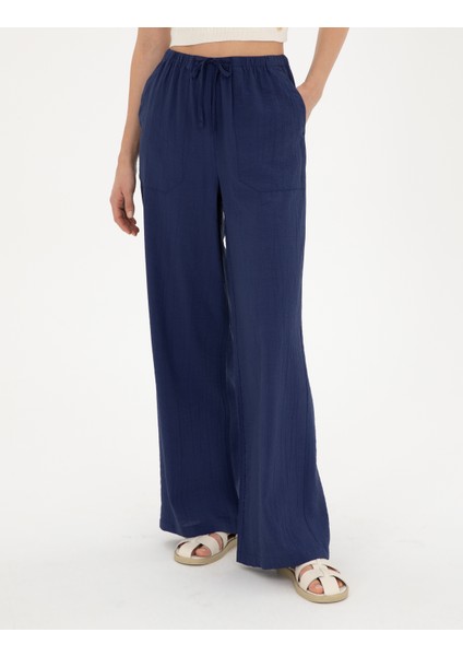 Kadın Lacivert Loose Fit Pantolon 50289784-VR033 fiyatları