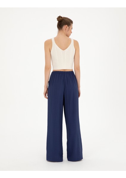 Kadın Lacivert Loose Fit Pantolon 50289784-VR033 fırsatları